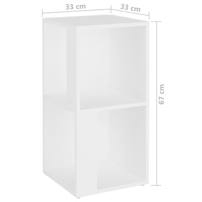 Hoekkast 33x33x67 cm bewerkt hout wit 33 x 33 x 67 cm Wit