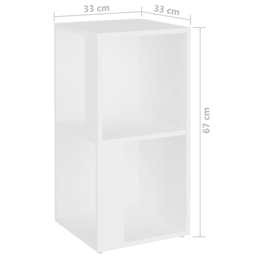 Hoekkast 33x33x67 cm bewerkt hout wit 33 x 33 x 67 cm Wit