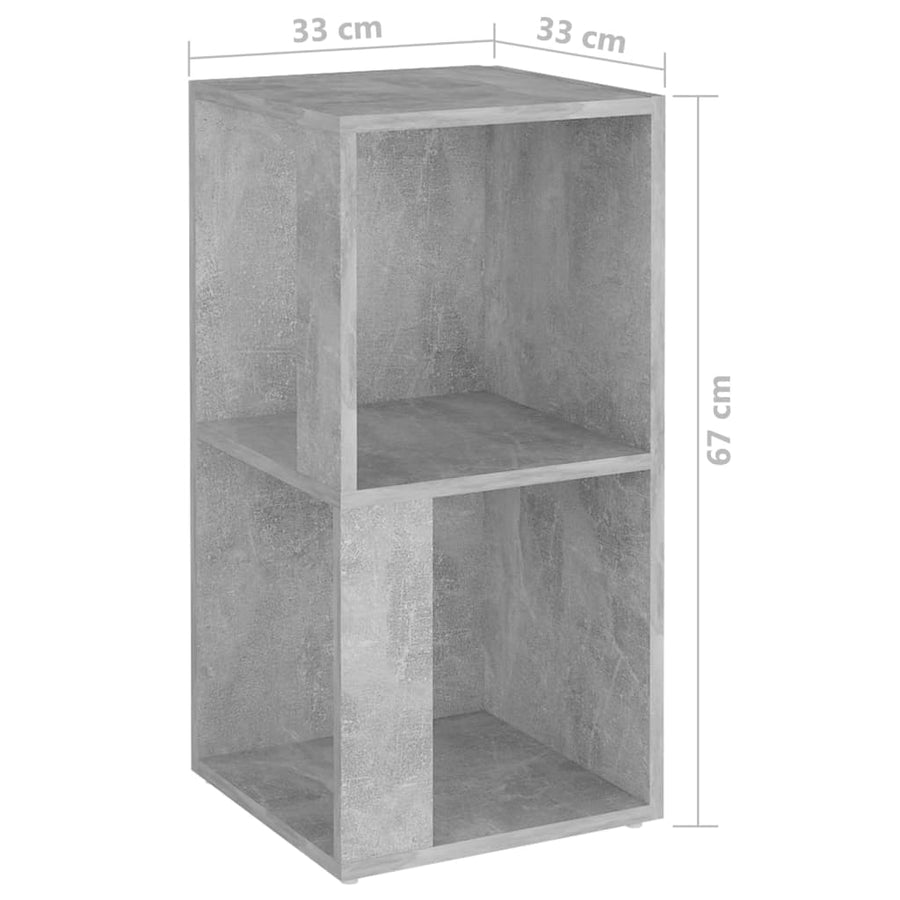 Hoekkast 33x33x67 cm spaanplaat betongrijs 33 x 33 x 67 cm Betongrijs