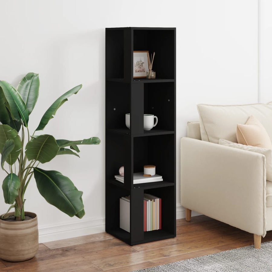 Hoekkast 33X33X132 Cm Spaanplaat Zwart 33 x 33 x 132 cm