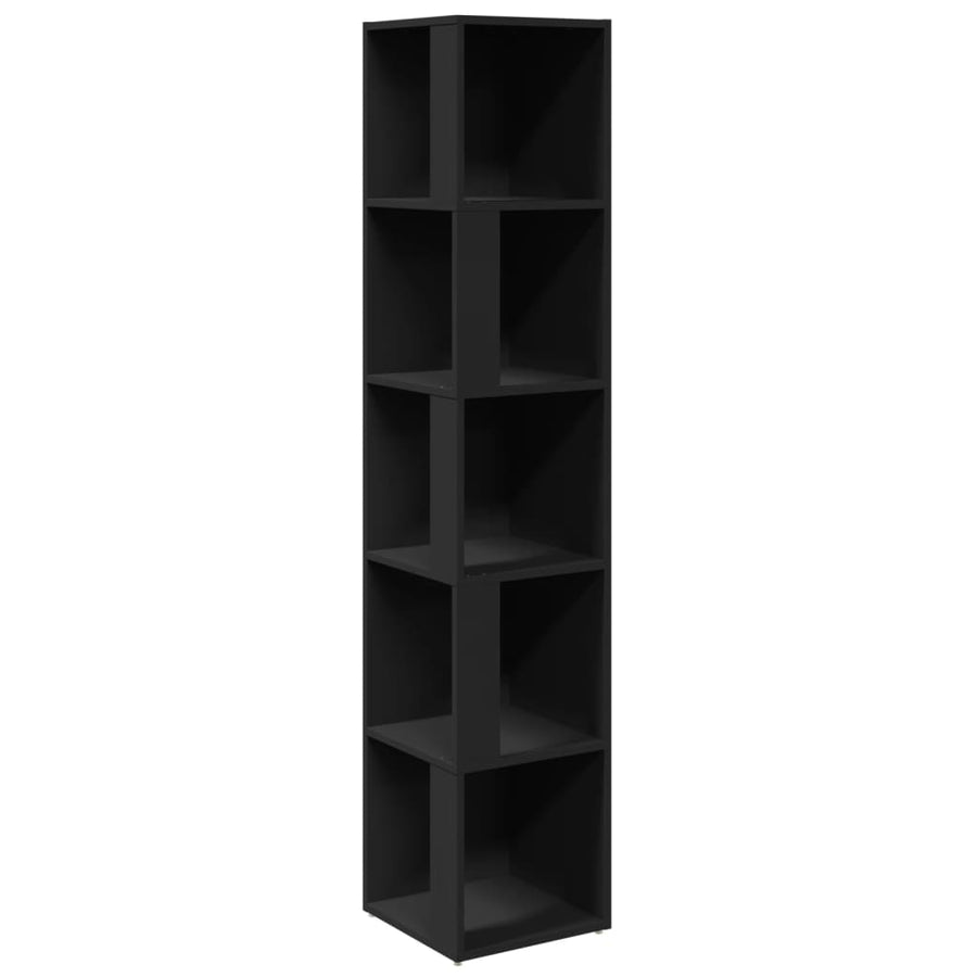 Hoekkast 33x33x164,5 cm spaanplaat zwart 33 x 33 x 164.5 cm Zwart