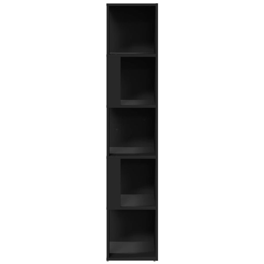 Hoekkast 33x33x164,5 cm spaanplaat zwart 33 x 33 x 164.5 cm Zwart