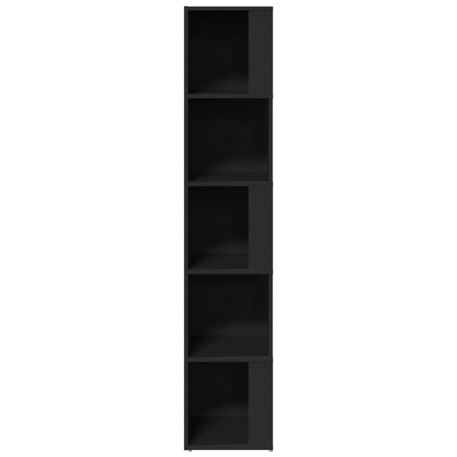 Hoekkast 33x33x164,5 cm spaanplaat zwart 33 x 33 x 164.5 cm Zwart