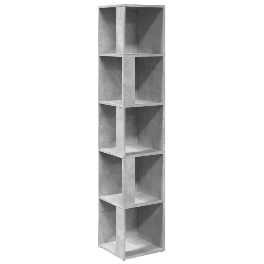 Hoekkast 33X33X64,5 Cm Spaanplaat 33 x 33 x 164.5 cm Betongrijs
