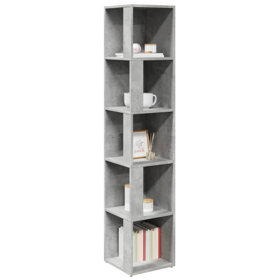 Hoekkast 33X33X64,5 Cm Spaanplaat 33 x 33 x 164.5 cm Betongrijs