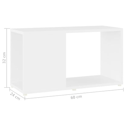 Tv-Meubel 60X24X32 Cm Bewerkt Hout Wit