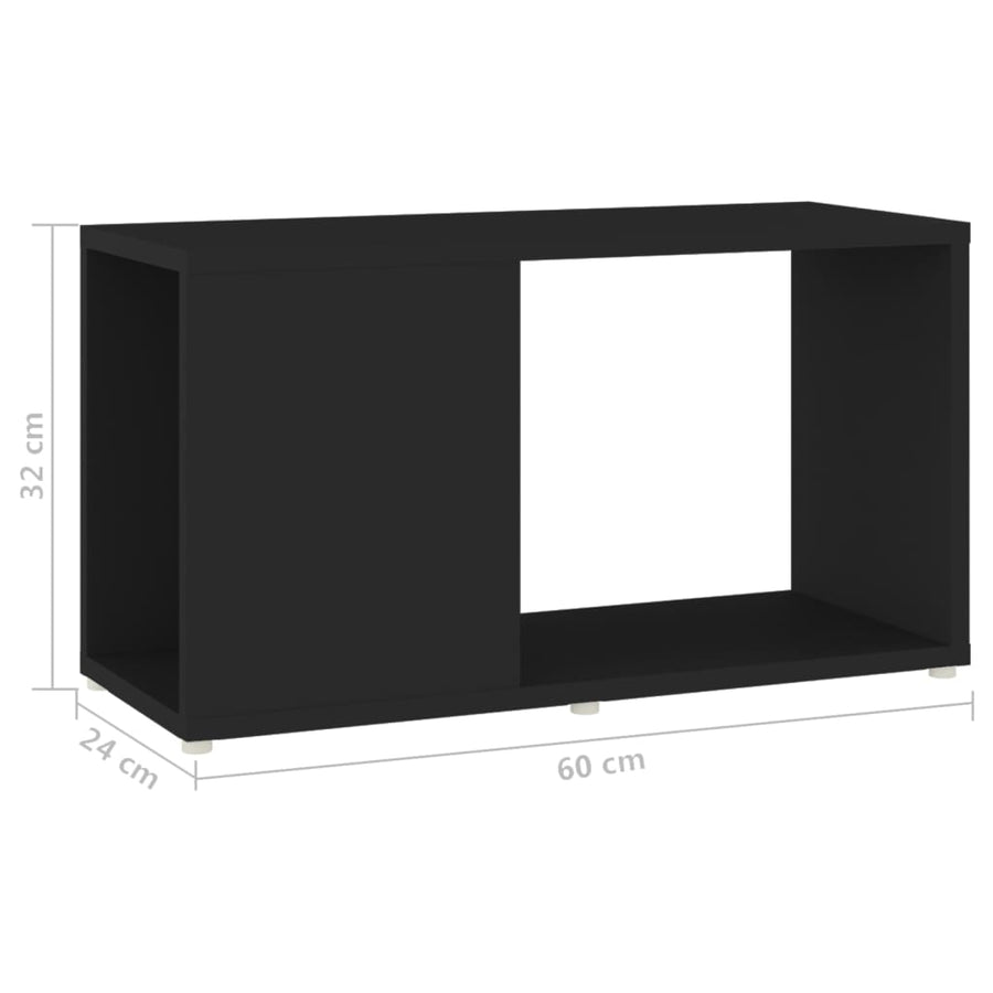 Tv-Meubel 60X24X32 Cm Spaanplaat Zwart