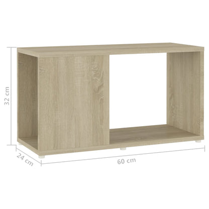 Tv-Meubel 60X24X32 Cm Spaanplaat Sonoma Eikenkleurig 1
