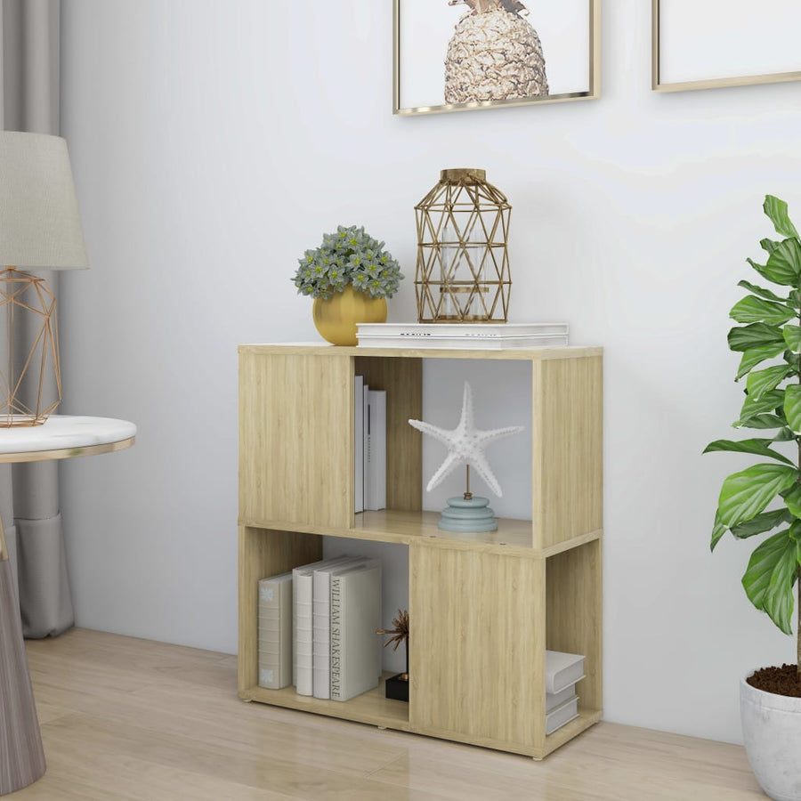 Boekenkast 60X24X63 Cm Spaanplaat Sonoma Eikenkleurig 1