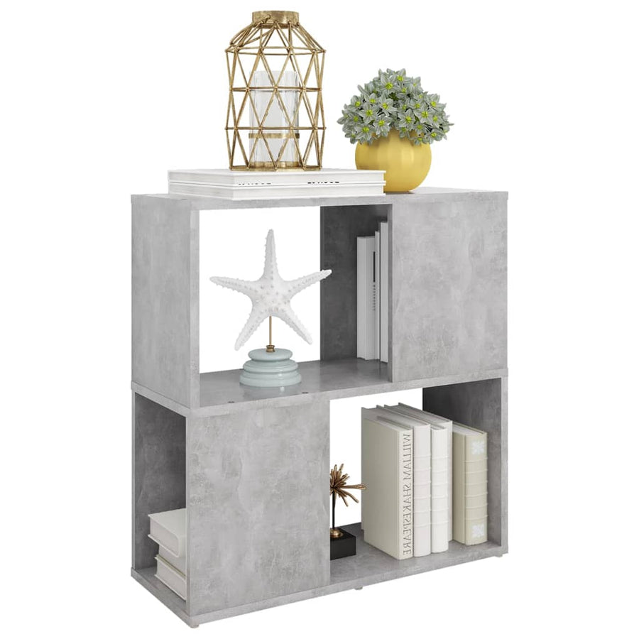 Boekenkast 60X24X63 Cm Spaanplaat Betongrijs 1