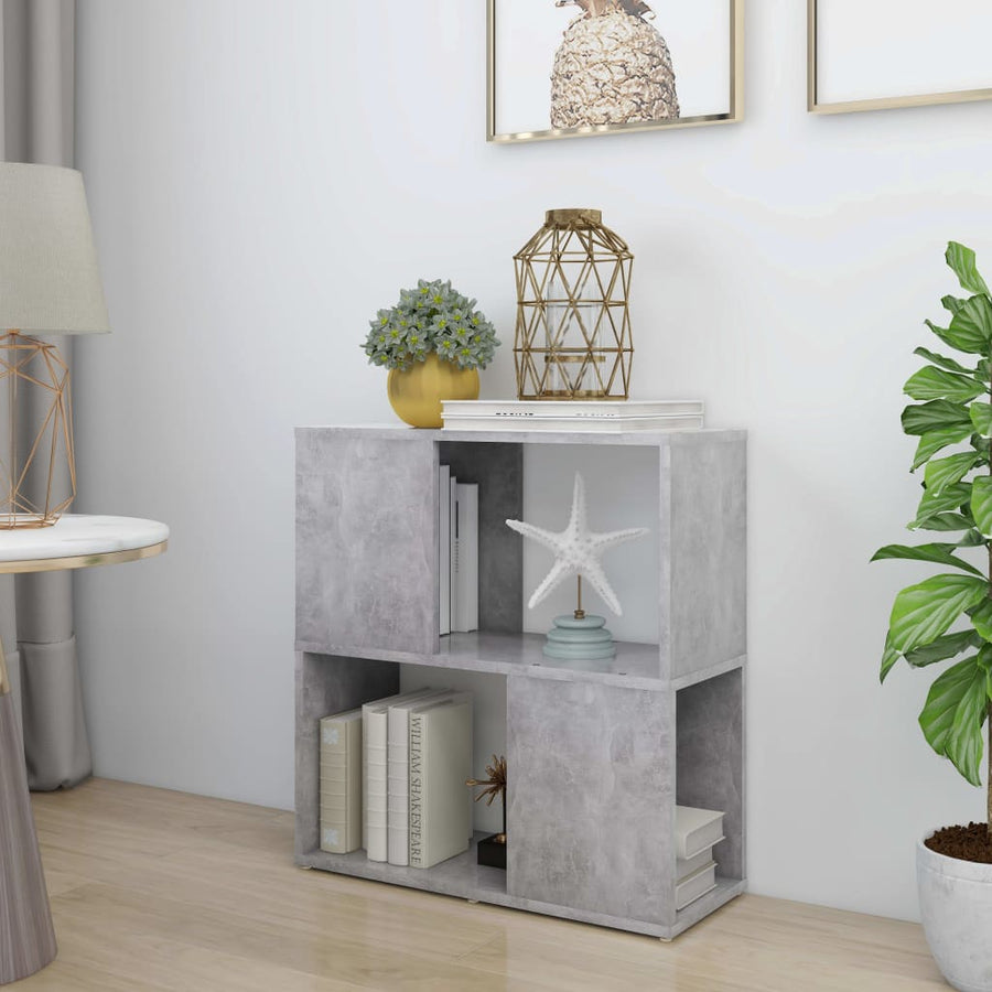 Boekenkast 60X24X63 Cm Spaanplaat Betongrijs 1