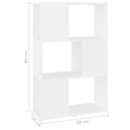 Boekenkast/Kamerscherm Bewerkt Hout Wit 60 x 24 x 94 cm