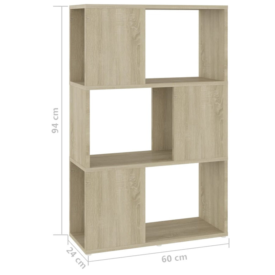Boekenkast/Kamerscherm Bewerkt Hout Sonoma Eiken 60 x 24 x 94 cm