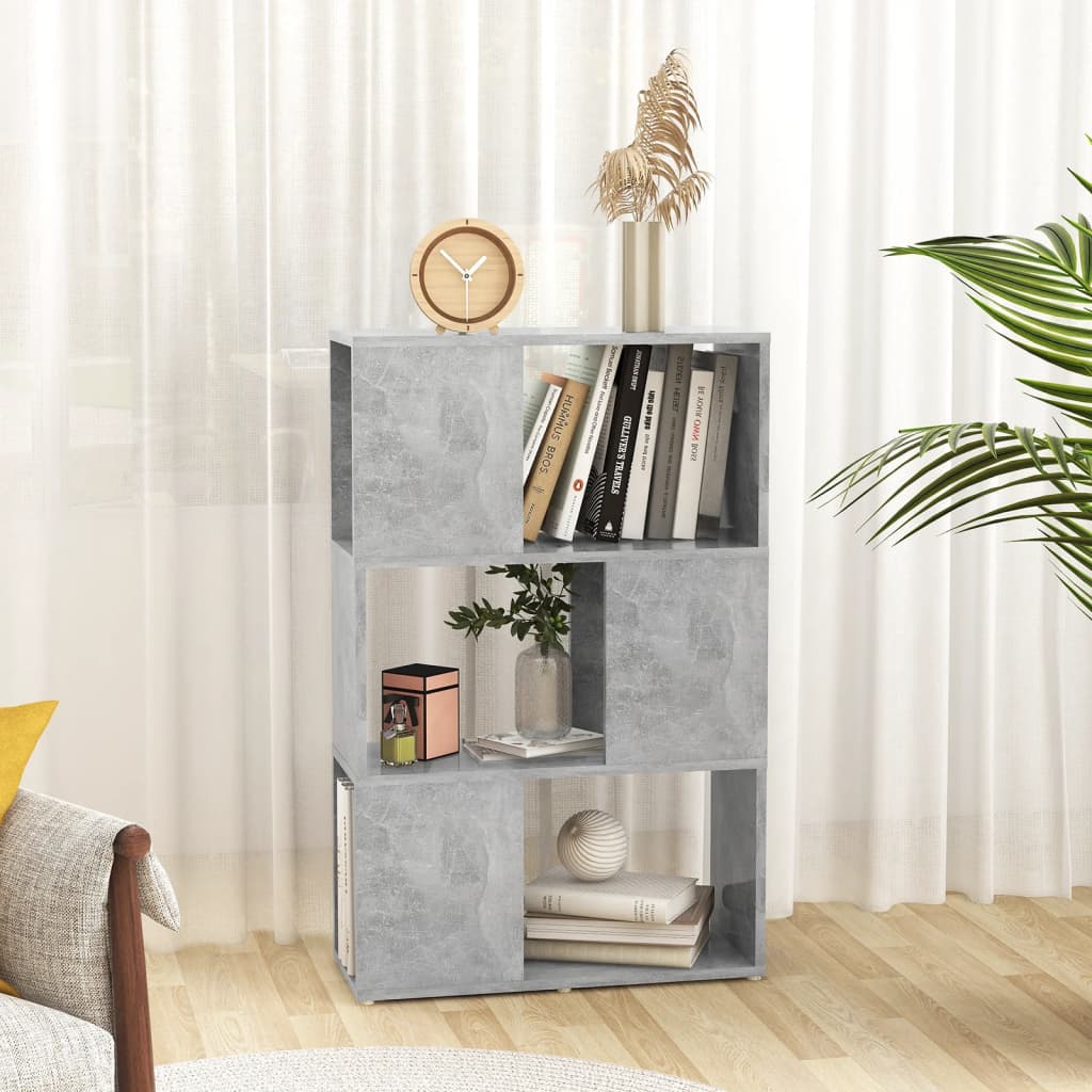 Boekenkast/Kamerscherm 60X24X94 Cm Spaanplaat Betongrijs 1