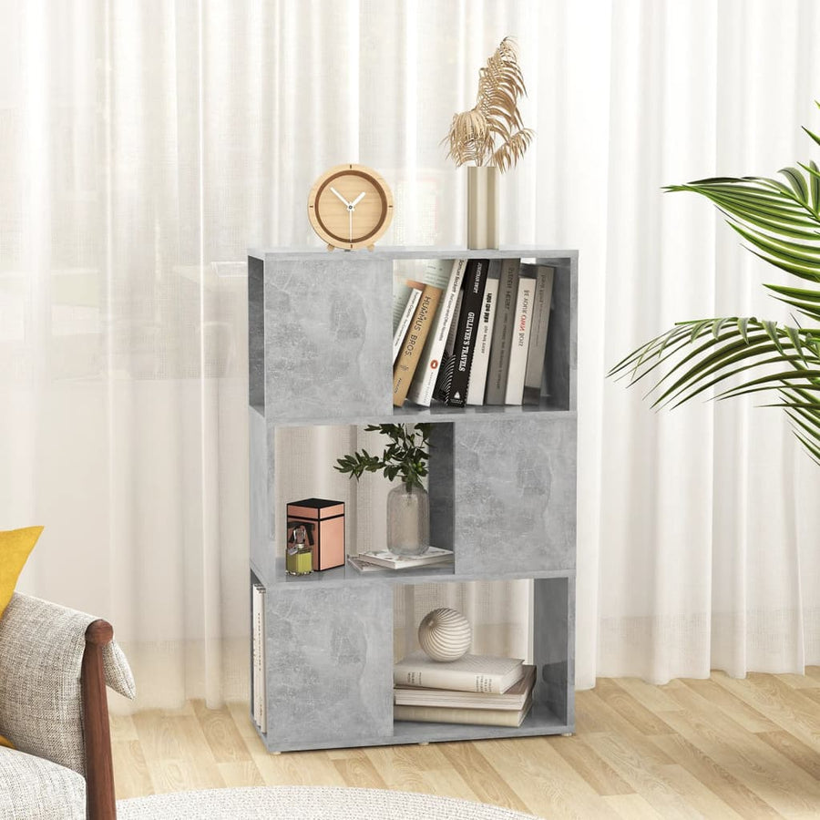 Boekenkast/Kamerscherm 60X24X94 Cm Spaanplaat Betongrijs 1