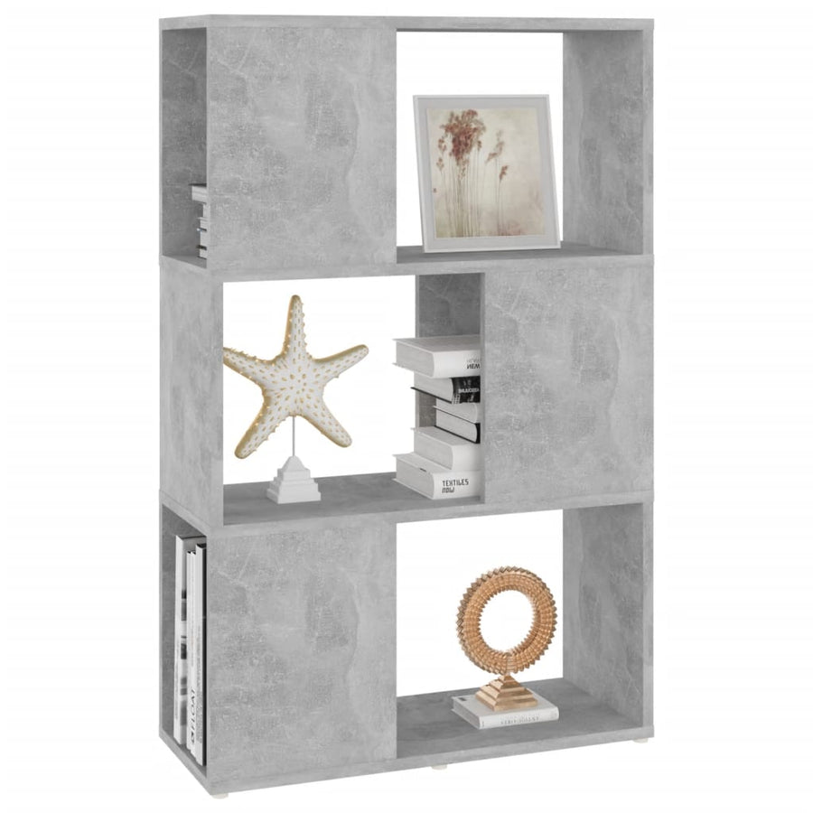 Boekenkast/Kamerscherm 60X24X94 Cm Spaanplaat Betongrijs 1