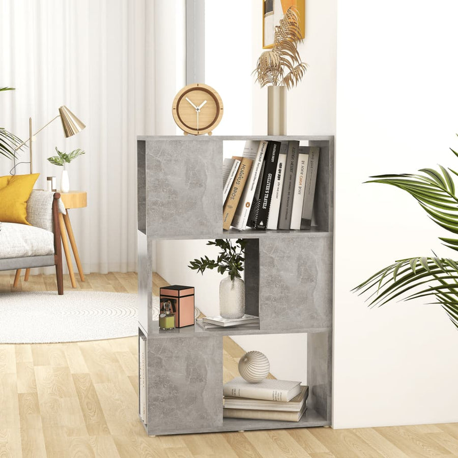Boekenkast/Kamerscherm 60X24X94 Cm Spaanplaat Betongrijs 1
