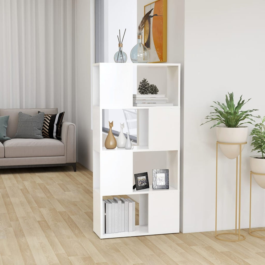 Boekenkast/Kamerscherm 60X24X124,5 Cm Spaanplaat Wit