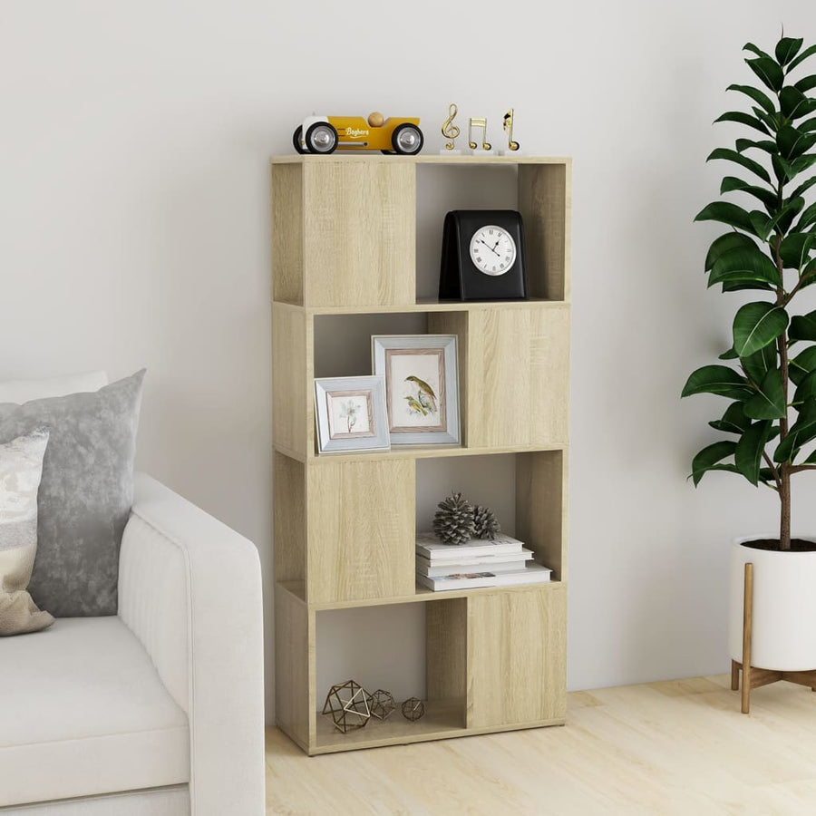 Boekenkast/Kamerscherm 60X24X124,5 Cm Bewerkt Hout Sonoma Eiken 60 x 24 x 124.5 cm