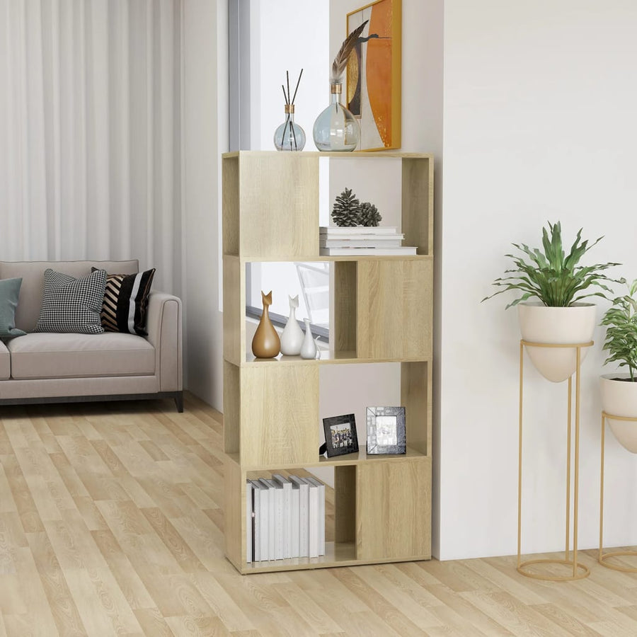 Boekenkast/Kamerscherm 60X24X124,5 Cm Bewerkt Hout Sonoma Eiken 60 x 24 x 124.5 cm