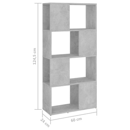 Boekenkast/Kamerscherm 60X24X124,5 Cm Betongrijs 60 x 24 x 124.5 cm