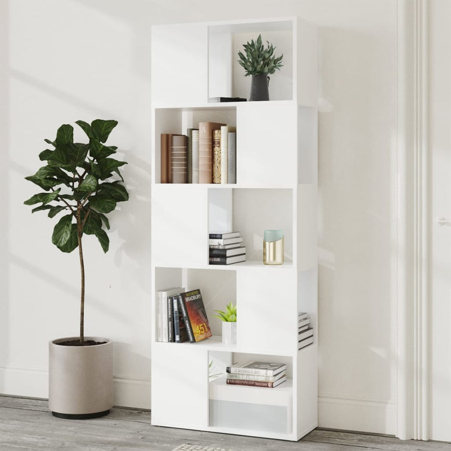 Boekenkast/Kamerscherm 60X24X155 Cm Spaanplaat Wit