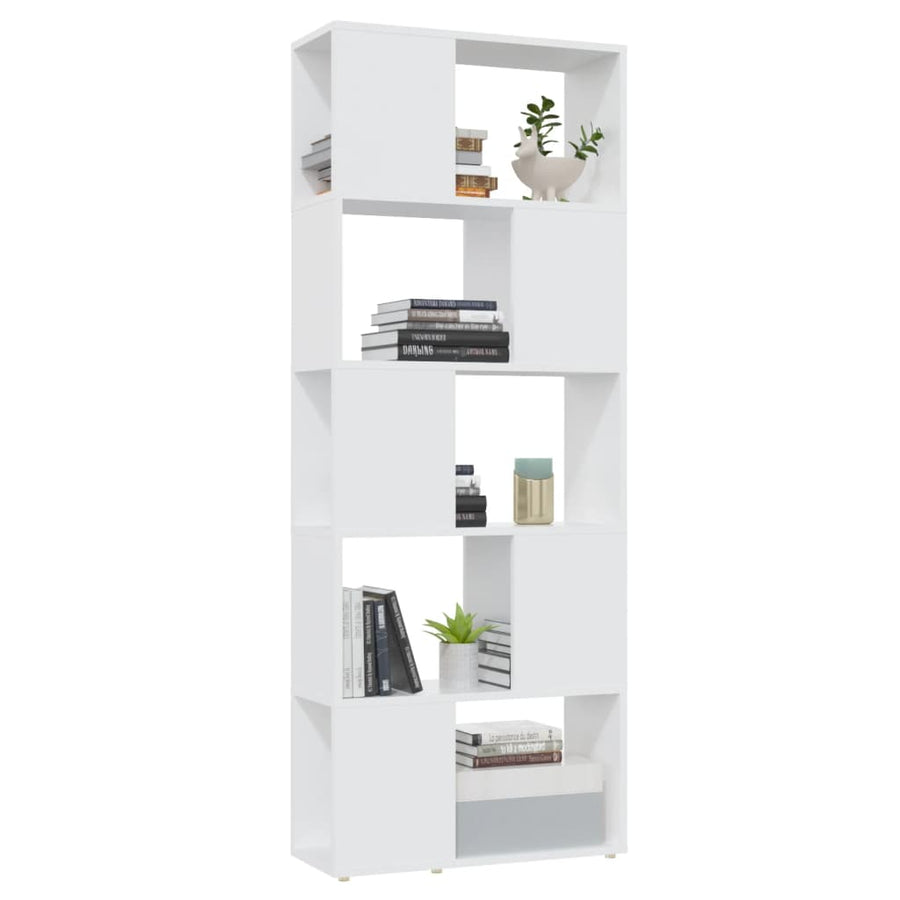 Boekenkast/Kamerscherm 60X24X155 Cm Spaanplaat Wit