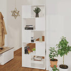 Bookcase/room divider 60x24x155 cm carved wood white