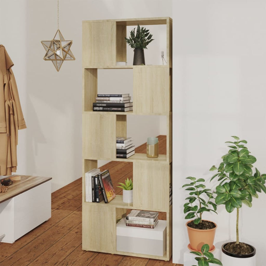 Boekenkast/Kamerscherm 60X24X155 Cm Sonoma Eikenkleurig