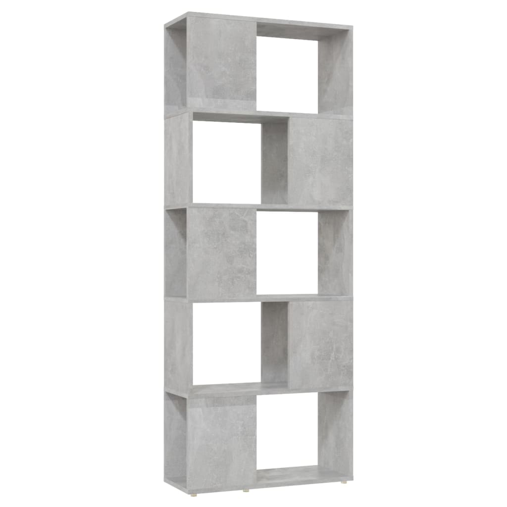Boekenkast/kamerscherm 60x24x155 cm betongrijs