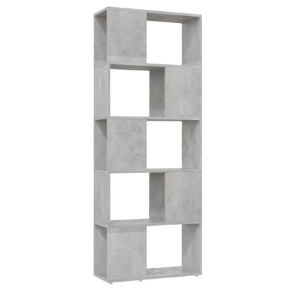 Boekenkast/kamerscherm 60x24x155 cm betongrijs
