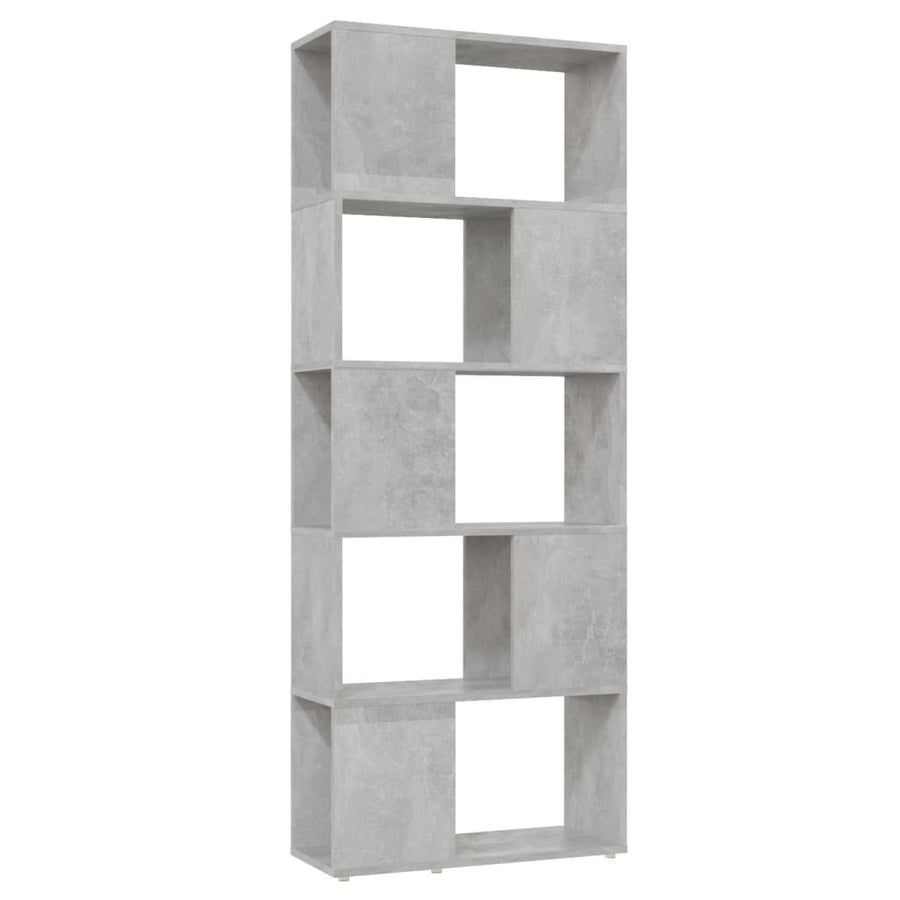 Boekenkast/kamerscherm 60x24x155 cm betongrijs