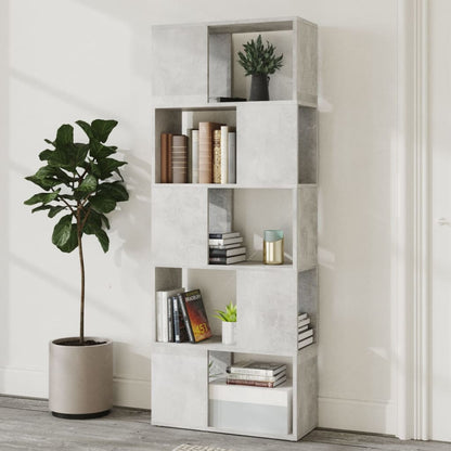 Boekenkast/kamerscherm 60x24x155 cm betongrijs