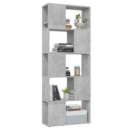 Boekenkast/kamerscherm 60x24x155 cm betongrijs