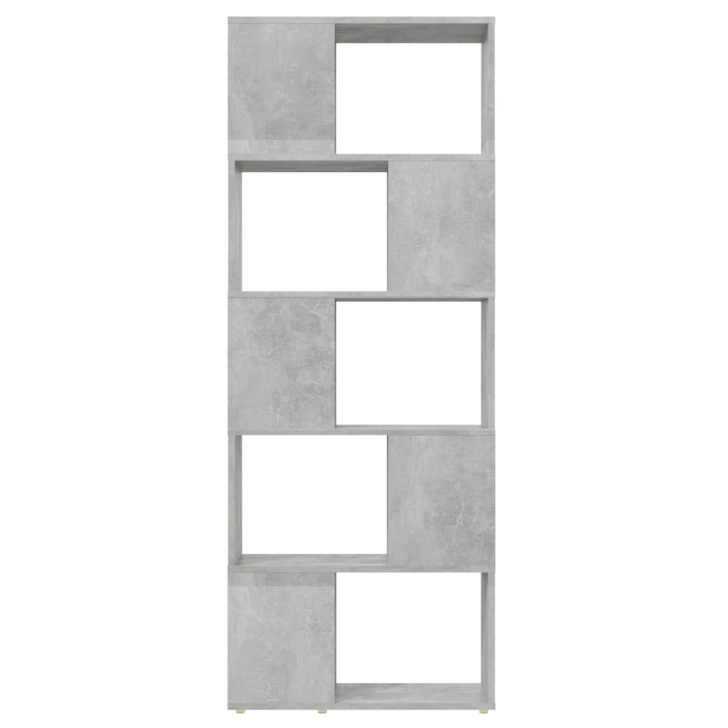 Boekenkast/kamerscherm 60x24x155 cm betongrijs