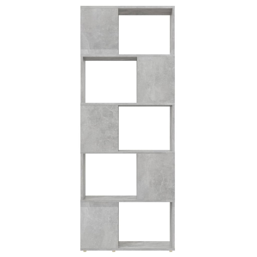 Boekenkast/kamerscherm 60x24x155 cm betongrijs