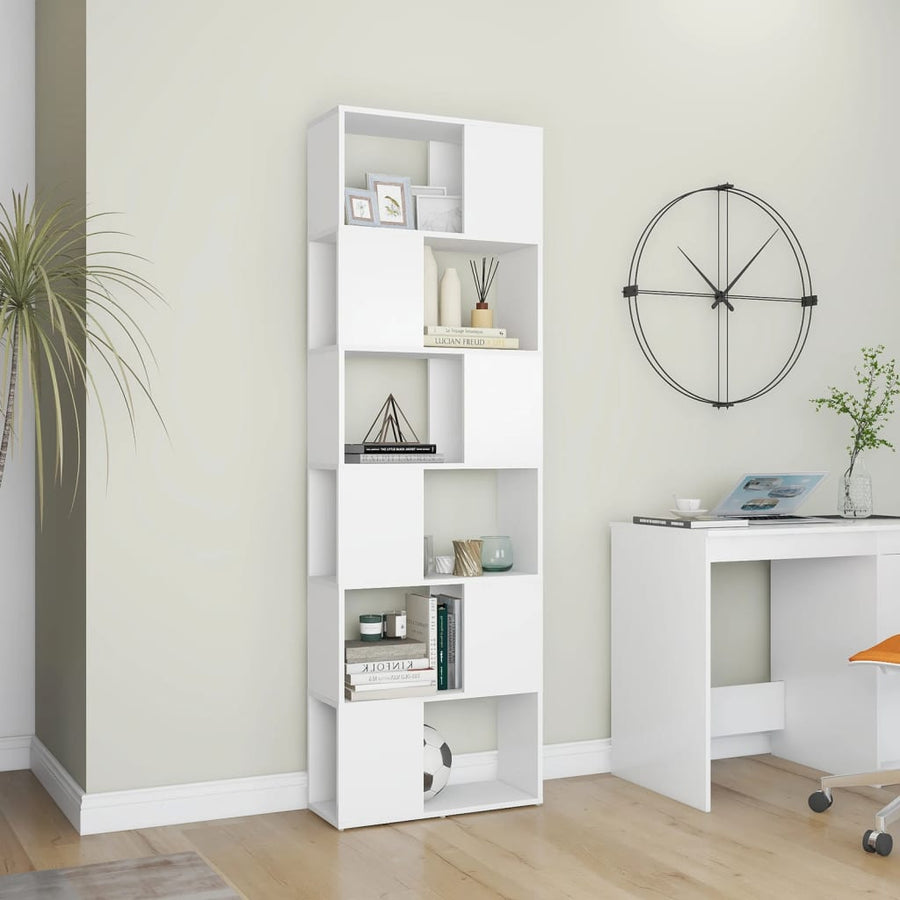 Boekenkast/Kamerscherm 60X24X186 Cm Wit