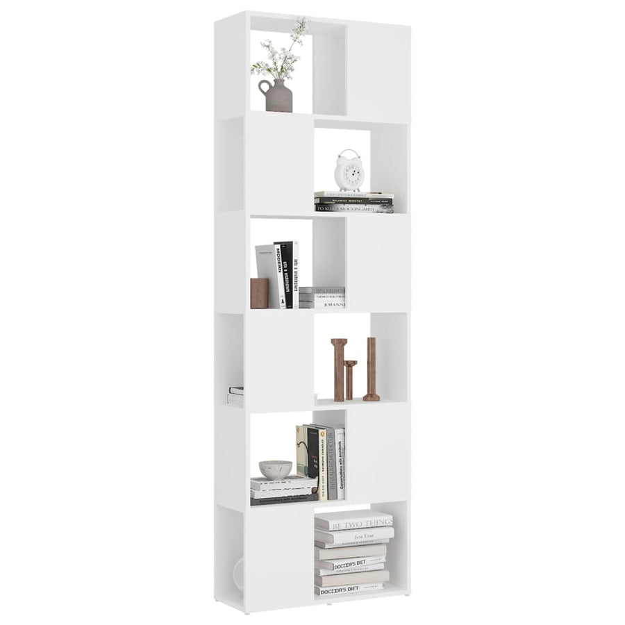 Boekenkast/Kamerscherm 60X24X186 Cm Wit