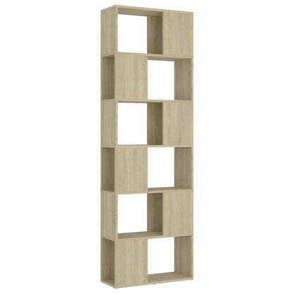 Boekenkast/Kamerscherm 60X24X186 Cm Spaanplaat Sonoma Eiken