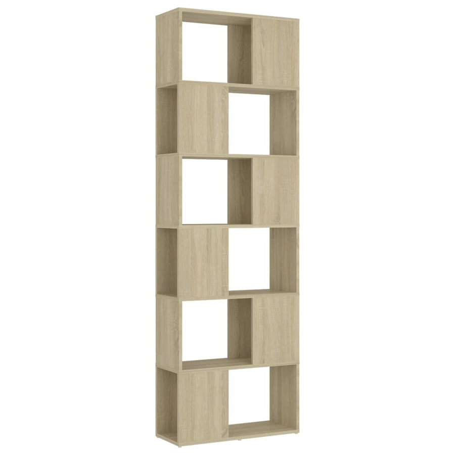 Boekenkast/Kamerscherm 60X24X186 Cm Spaanplaat Sonoma Eiken