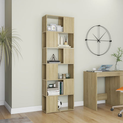 Boekenkast/Kamerscherm 60X24X186 Cm Spaanplaat Sonoma Eiken