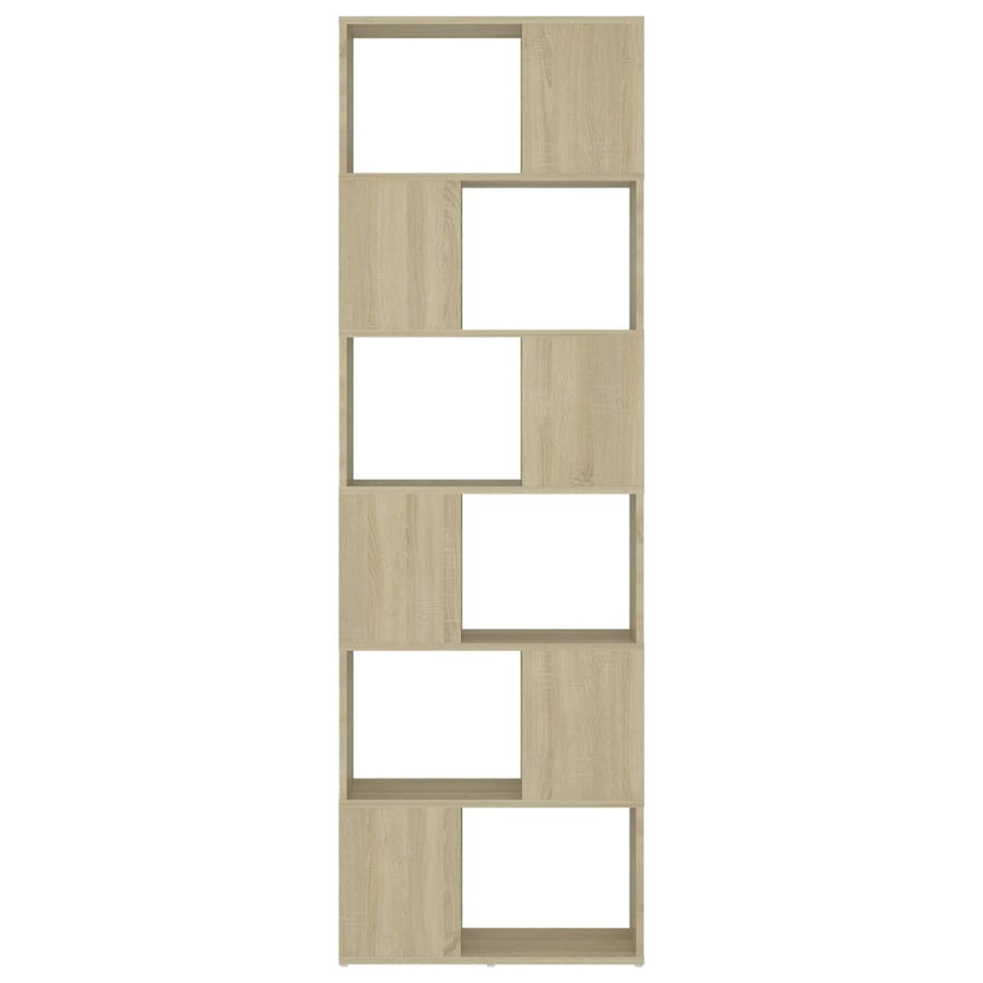 Boekenkast/Kamerscherm 60X24X186 Cm Spaanplaat Sonoma Eiken
