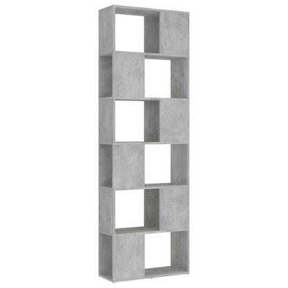 Boekenkast/Kamerscherm 60X24X186 Cm Spaanplaat Betongrijs
