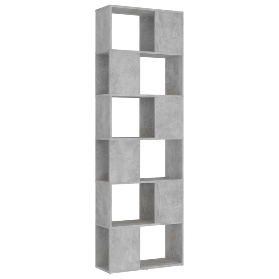 Boekenkast/Kamerscherm 60X24X186 Cm Spaanplaat Betongrijs