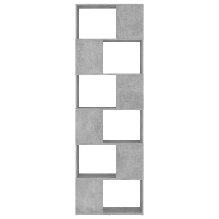 Boekenkast/Kamerscherm 60X24X186 Cm Spaanplaat Betongrijs