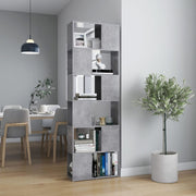 Boekenkast 60x24x186 cm spaanplaat betongrijs