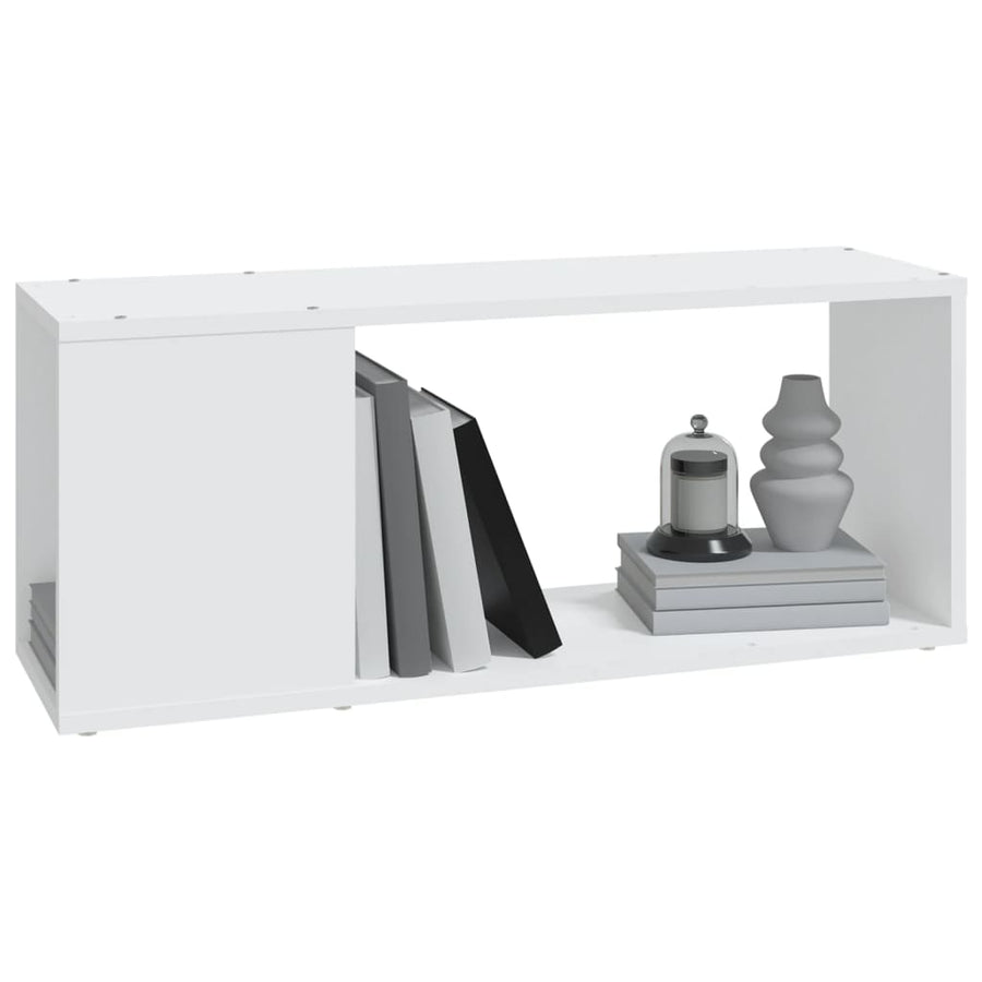 Tv-Meubel 80X24X32 Cm Bewerkt Hout Wit