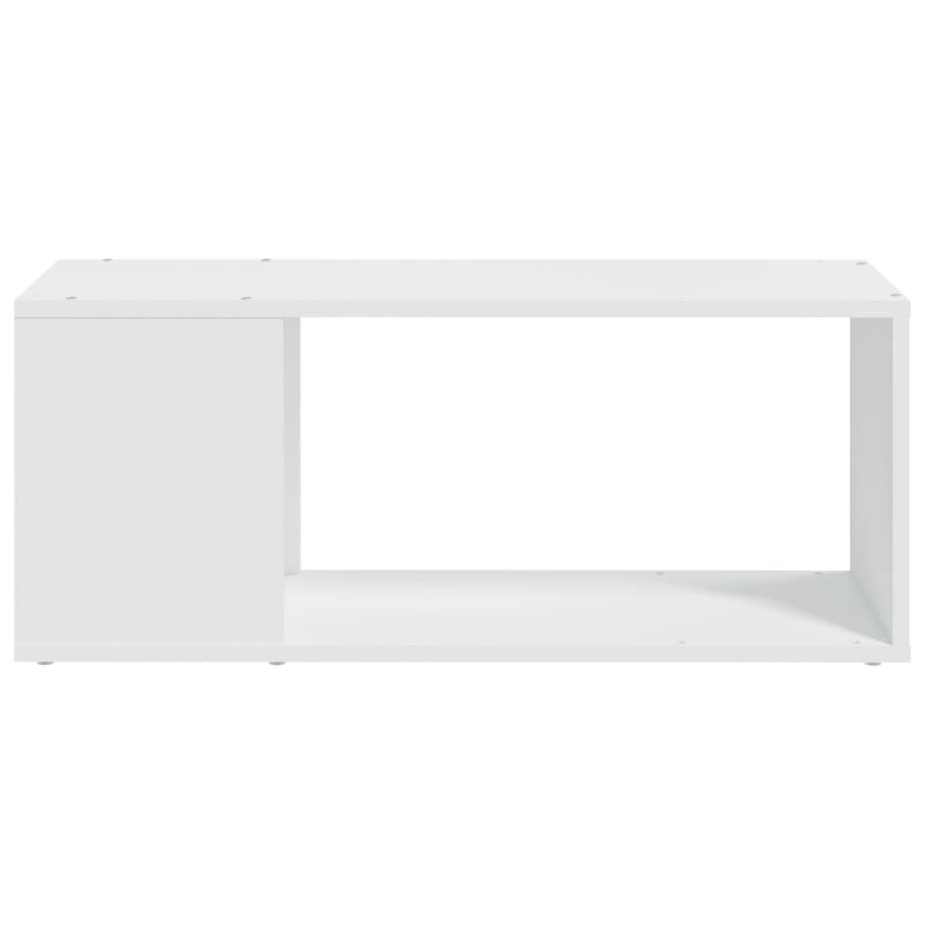 Tv-Meubel 80X24X32 Cm Bewerkt Hout Wit