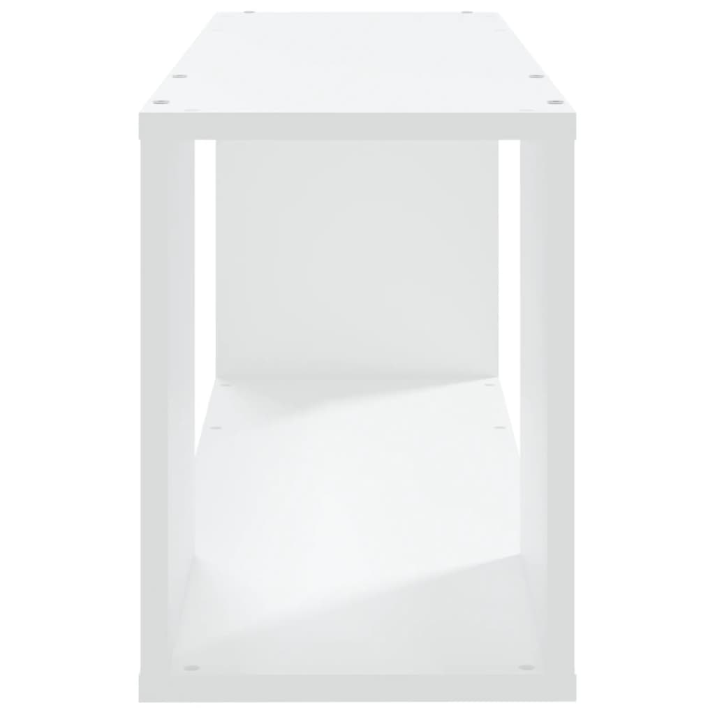Tv-Meubel 80X24X32 Cm Bewerkt Hout Wit