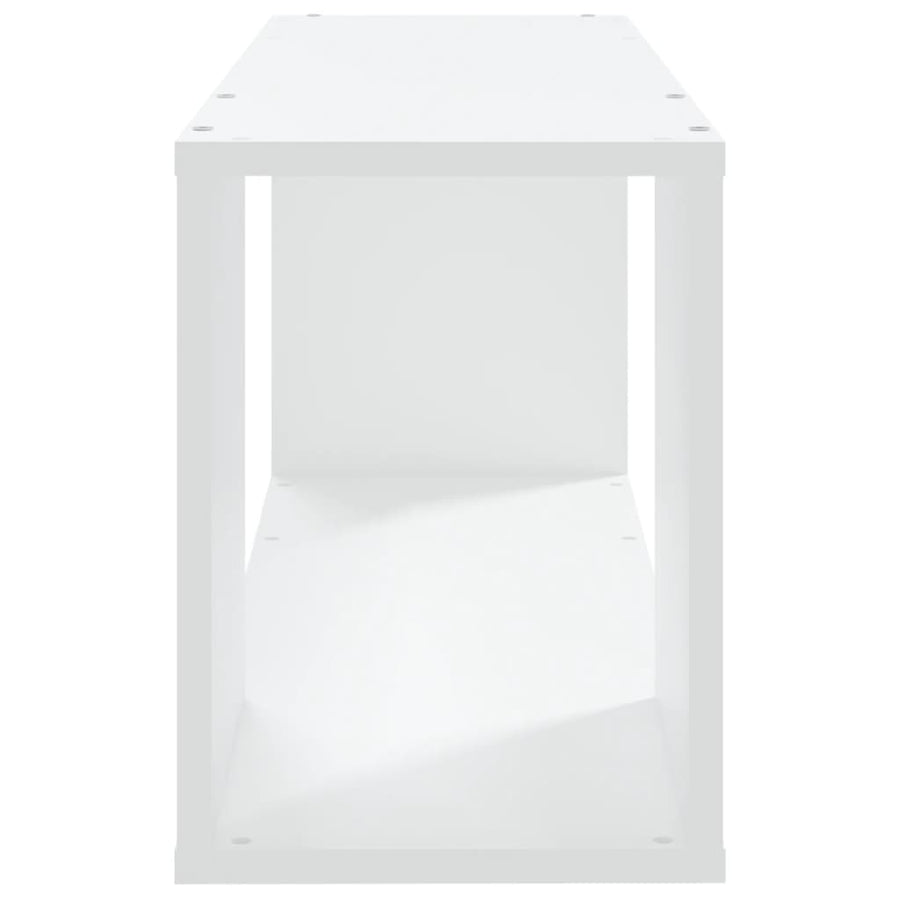 Tv-Meubel 80X24X32 Cm Bewerkt Hout Wit